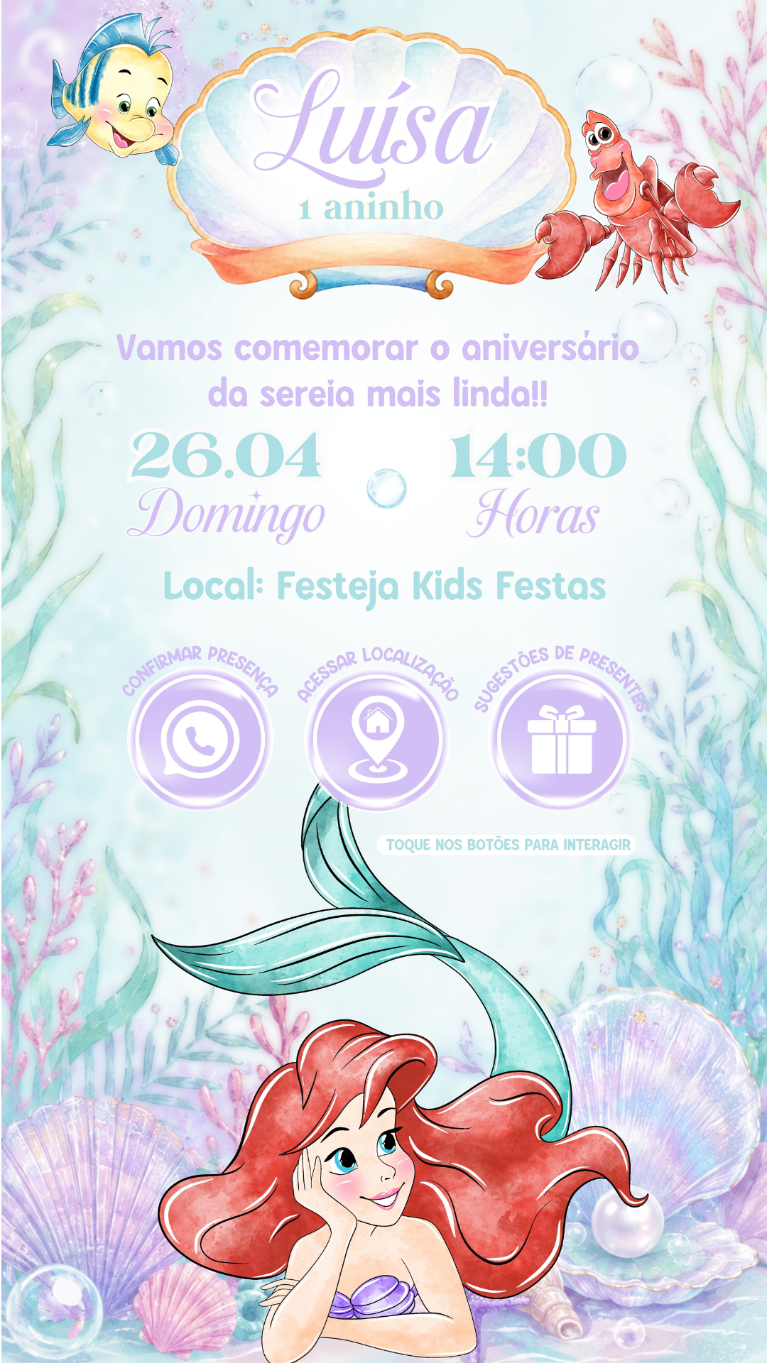 Convite Interativo - Ariel
